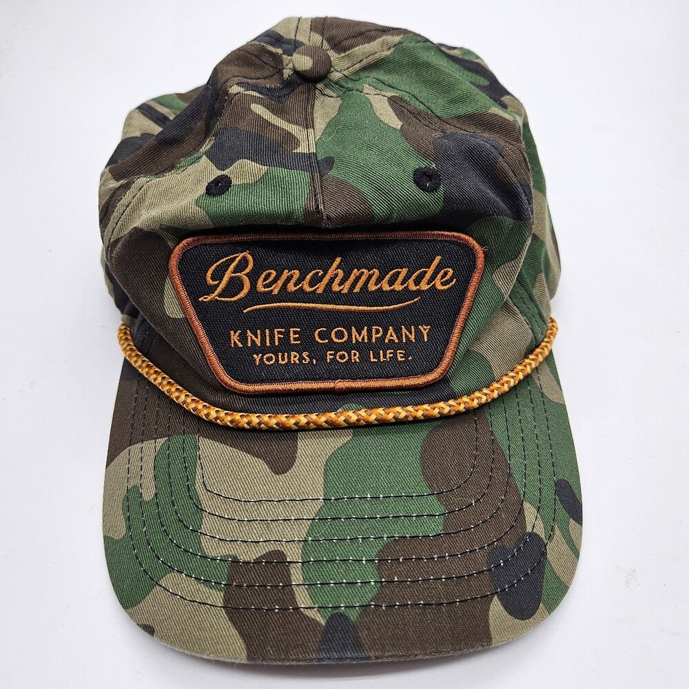 Benchmade Knife Company Hat Camo Patch Rope Snapback Cap Yours For Life Promo